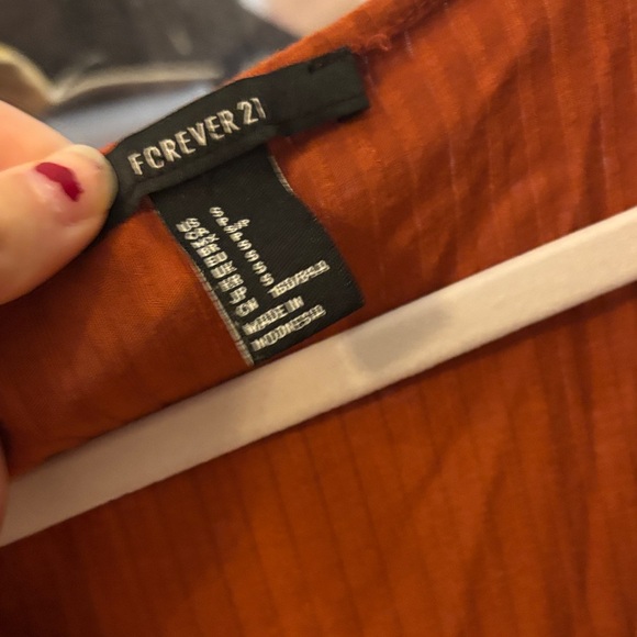 Forever 21 Rust Ribbed Mini Dress - Picture 2 of 2